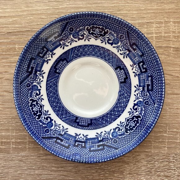 Churchill Blue Willow Tea Saucer/Small Plate - Set of 4 - Picture 3 of 6